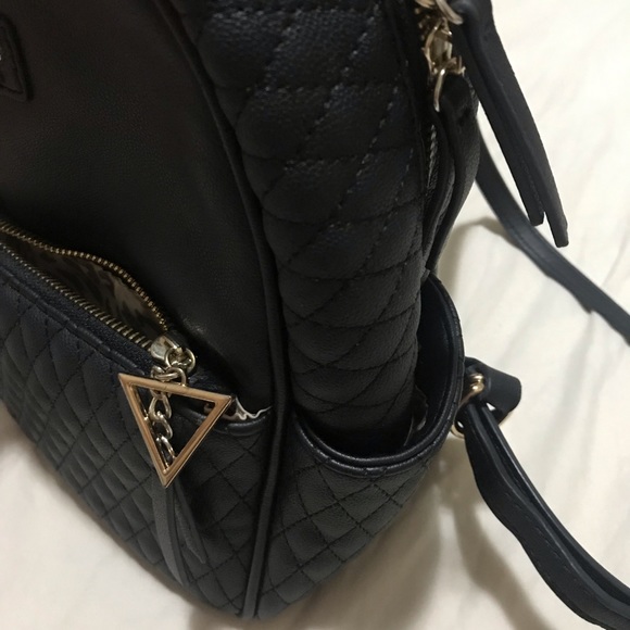 Guess Larson Quilted Black Mini Backpack - Picture 3 of 11